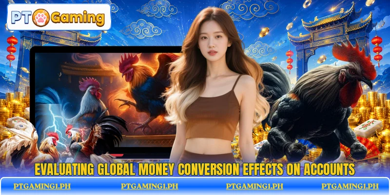 Evaluating global money conversion effects on accounts