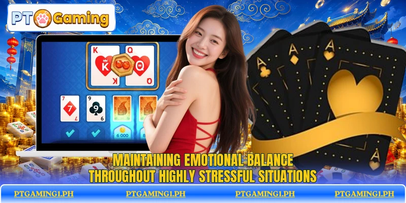Maintaining emotional balance throughout highly stressful situations Maintaining emotional balance throughout highly stressful situations