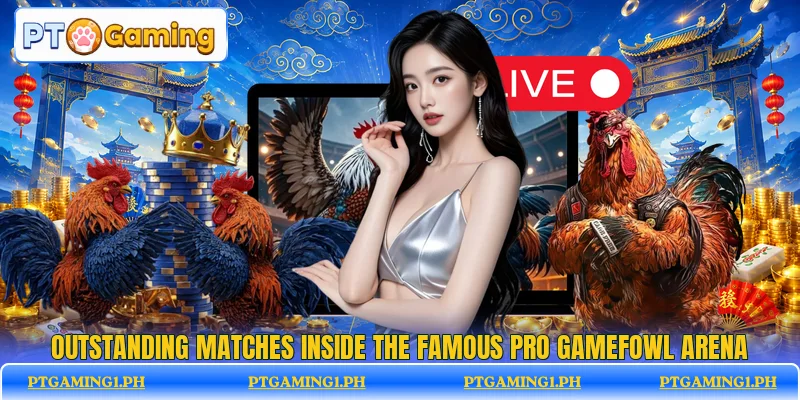 Outstanding matches inside the famous Pro Gamefowl Arena