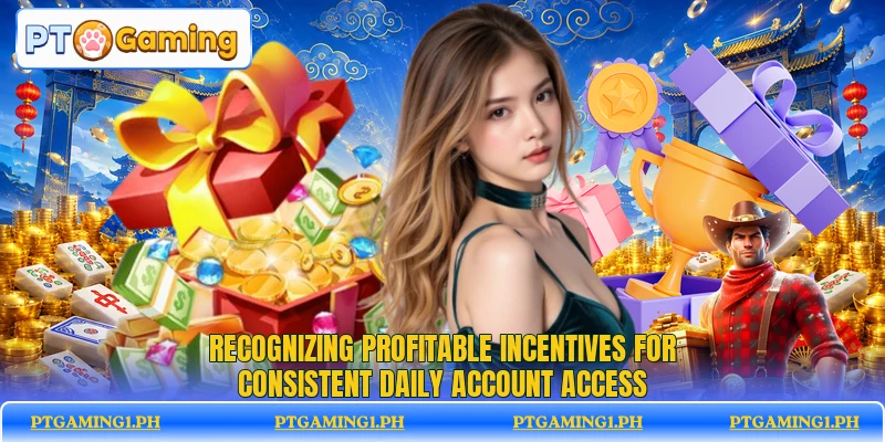 Recognizing profitable incentives for consistent daily account access Recognizing profitable incentives for consistent daily account access